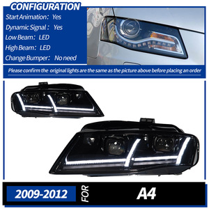 Nouveau phare 12V SXC pour Audi A4L 2009-2012, ensemble <span class=keywords><strong>de</strong></span> phares A4 LED, conversion à double faisceau, projecteurs, <span class=keywords><strong>feux</strong></span> <span class=keywords><strong>de</strong></span> <span class=keywords><strong>jour</strong></span>, clignotants - Product Image 5