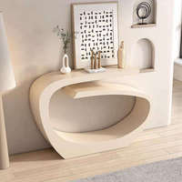 Table console sur piétement métallique, style moderne et luxueux, table d'entrée contemporaine pour la maison, l'hôtel, la décoration murale d'entrée