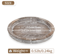 Plateau tournant Lazy Susan en bois rustique vieilli, organisateur pour table de cuisine, centre de table, bar à café, décoration