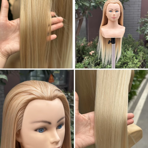 Modelo Actualizado de Cabeza de Maniquí Realista para Exhibición de Pelucas con Cabello Largo, Ideal para Prácticas de Trenzado y Maquillaje - Product Image 2