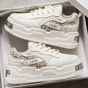 2025 New Style Thick Sole Men's Chunky <b>Shoes</b> Lace-up Fashion Non-slip <b>Height</b> <b>Increase</b> Sneakers Chaussures - Product Image 2