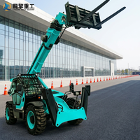 Nouvelle chargeuse frontale Longqing 4x4, chargeuse sur pneus de 4 à 5 tonnes, chariot élévateur télescopique de 18 m, moteur diesel à vendre