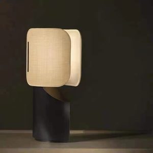 Lámpara de Mesa de Madera de Estilo Japonés Minimalista Moderno, Luz de Noche de Inspiración Zen, Producto Personalizado Creativo Artístico Chino Nuevo - Product Image 1