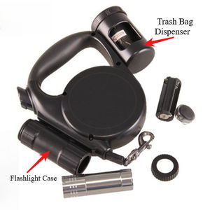 Correa Retráctil Multifuncional para Perros con Linterna LED y Dispensador de Bolsas para Desechos, Correa Automática de 16 pies para Pasear Mascotas al Aire Libre - Product Image 4
