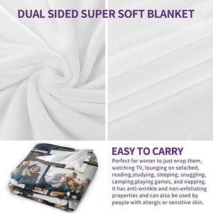 <span class=keywords><strong>Manta</strong></span> de lana con estampado súper suave de alta calidad con <span class=keywords><strong>collage</strong></span> de imágenes de texto, fabricante de mantas fotográficas hechas a medida - Product Image 2