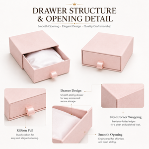 Custom Drawer Jewelry <b>Box</b> Rigid Paper Packaging <b>Box</b> for Ring Earrings Necklace Bracelet jewelry brands and gift store packaging - Product Image 5