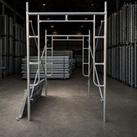 Échafaudage en H galvanisé en acier Q235, robuste, mobile et pliable, avec échelle transversale et passerelle en acier
