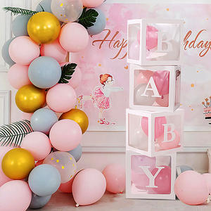 Caja de globos transparente Baby Surprise Net Red Love Caja de fiesta decorativa para boda Cumpleaños Escena del día de San Valentín - Product Image 1