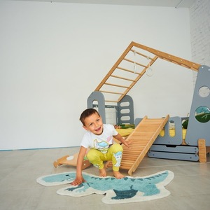 Монтессори кровать для малышей Крытый Тренажерный зал игровой домик джунгли тренажерный зал особенность деревянный для детей для спальни ванная комната уличная школа использование - Product Image 4