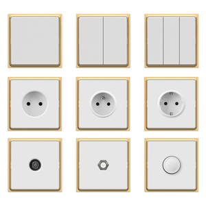 Chất lượng cao kamanni S3-4 Châu Âu PC 16A đơn cực đôi ném cảm ứng Bảng điều chỉnh tường chuyển đổi ổ cắm 250V Max 2 cửa hàng 2 USB + 2 C - Product Image 5