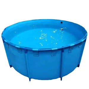 China Factory Custom size Aquaculture round PVC fish tanks for outdoor commercial large plastic Pvc Coated Tarpaulin Water Tank