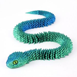 Jouet créatif en 3D imprimé multicolore Ceratopsian, ornements articulés d'animaux tendance, artisanat, cadeaux, dinosaures, animaux, produit - Product Image 6