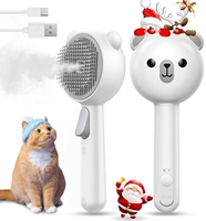 Cepillo Profesional Ecológico para Eliminar Pelo de Mascotas 2026, Nuevo Diseño de Dibujos Animados, Plástico Impermeable, con Spray, Funciona con Batería, para Perros y Gatos