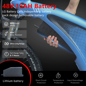 Bicicleta Eléctrica de Alta Potencia con Batería de Litio de 48v 13ah, Neumáticos Gruesos, Alta Velocidad, <span class=keywords><strong>para</strong></span> Adultos, desde Almacén en EE. UU. - Product Image 3