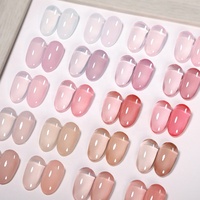 BORN PRETTY PRO Kit de Vernis à Ongles Semi-Permanent Neutres et Transparents 15ml, 36 Couleurs, Sans HEMA, Style Coréen, French Jelly, Nude Rose, Set de Gels