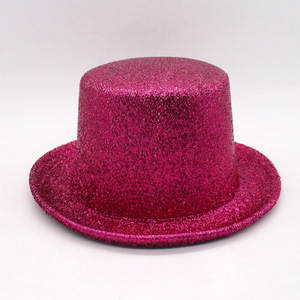 Cappello Fedora con Glitter Top per le vacanze a tesa corta Costume <span class=keywords><strong>da</strong></span> <span class=keywords><strong>mago</strong></span> con paillettes cappello a bombetta - Product Image 5