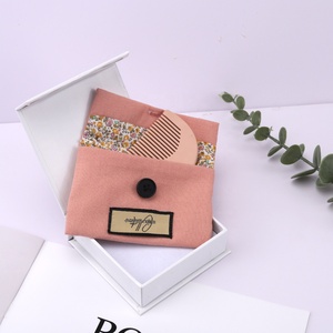Custom Logo <b>Printed</b> Small <b>Canvas</b> Envelope Pouch for Comb Cosmetic Makeup High Quality Cotton Gift Jewelry Envelope Bag - Product Image 6