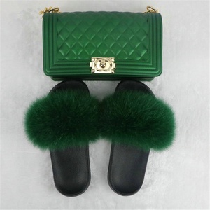 Sandali Ciabatte in Vera Pelliccia di Volpe da Donna, Oltre 20 Stili, Ciabatte Aperte in Vera Pelliccia di Volpe per Bambina, Ciabatte da Donna in Vera Pelliccia a Punta Aperta e Suola Piatta - Product Image 1