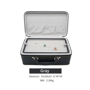 FORTE 3 capa personalizado logotipo de la joyería caja de terciopelo, caja de joyería, con cinta con logo de impresión - Product Image 6