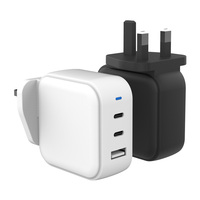 Cargador de Pared de 65W con Enchufe AU, EU, US, UK, IN para Teléfono Móvil, Tableta, Portátil, etc. Dispositivo USB