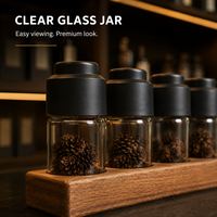 Maywaksy Pot en verre sous vide de 150 ml, récipient hermétique pour le stockage