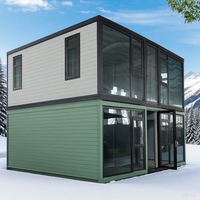 Maison mobile pliable préfabriquée, conteneur extensible de 20/40 pieds, 2 à 4 chambres, terrasse pour villa, maison, bar