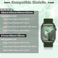 Bracelet de montre velcro à double section à boucle réglable pour Apple Watch Bracelet de montre en nylon sport respirant coloré