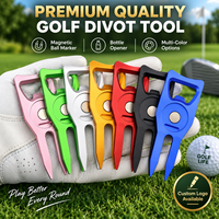 Ouvre-bouteille magnétique en aluminium de qualité supérieure avec marqueur de balle, multicolore, logo personnalisé, accessoires de golf directement de l'usine, outil de réparation de divots de golf