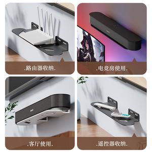 Wall Mounted Storage Rack For Speakers Routers Carbon Steel Suction Cup Installation No Drilling Required - Product Image 4