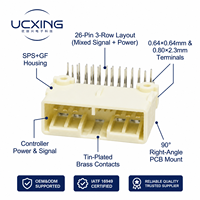 1376357-4 WX-150D Connecteur Électrique 26 Broches Angle Droit 90 Degrés Pas de 2.2 4.0mm 21A 14V OEM ODM Échantillon Disponible