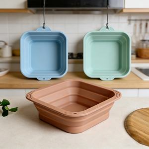 Panier de levage carré en silicone antiadhésif personnalisé avec logo pour la cuisson à domicile, compatible lave-vaisselle et four - Product Image 3