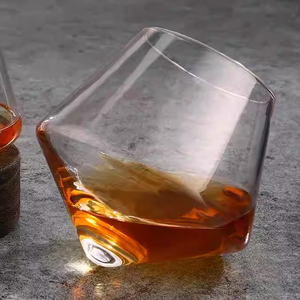 Verres à whisky en cristal rotatifs, design créatif et amusant, <span class=keywords><strong>verre</strong></span> à shot <span class=keywords><strong>sans</strong></span> <span class=keywords><strong>pied</strong></span> de luxe léger, capacité de 10,15 oz pour bars et hôtels - Product Image 2