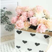 Rose artificielle à tige unique en Latex, 1 pièce, décoration, fleurs pour fête de mariage, Rose, blanc, rouge, toucher véritable, SZ0402