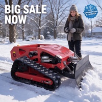 Tondeuse à gazon télécommandée de type RC Crawler avec pelle à neige 2-en-1, machine de coupe d'herbe télécommandée, chasse-neige pour jardin ou verger