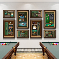 Cadre d'exposition en bois et verre personnalisé pour billard, boîte à ombre pour fleurs, décoration murale pour salle de jeux, étui pour queue de billard, souvenirs