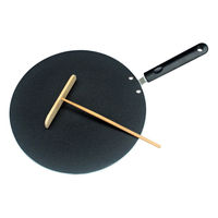 Weihuo – poêle à crêpes plate en aluminium, 30/35/40/45/50CM, plaque ronde, plaque antiadhésive, poêle Tawa, vente en gros