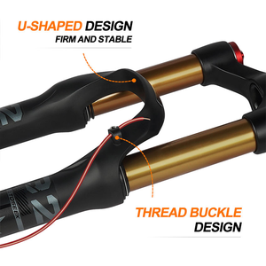 <span class=keywords><strong>Fourche</strong></span> de vélo de montagne TOSEEK en alliage d'aluminium avec suspension pneumatique, frein à disque, 120 mm, pour vélos de montagne 26/27,5/29 pouces, étanche et durable - Product Image 5