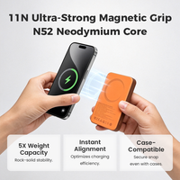 Banco de Energía Inalámbrico Magnético de 10000mAh, 15W EPP, 30W USB C PD, Cargador Portátil Ultra Delgado de Aleación de Aluminio para Distribuidores Mayoristas