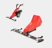 Débroussailleuse pour terrains accidentés avec plateau flottant, protection de la lame adaptée au terrain, largeur de coupe de 80 cm