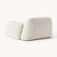 Fauteuil de détente individuel moderne et minimaliste, confortable, rembourré, avec revêtement en tissu éponge, pour balcon, salon, hôtel, villa