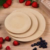 Assiettes jetables en bambou 100% écologiques de 3 pouces, assiettes rondes et carrées en bambou pour apéritifs et desserts, lot de 25 assiettes de service alimentaire