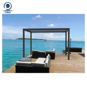 Pergola Louvre motorisée électrique intelligente, pergola extérieure motorisée en aluminium avec stores et ombrages - Product Image 6