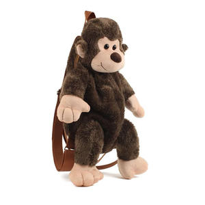 Brown Wholesale Adorable <strong>Monkey</strong> Backpack with Leash Fluffy Stuffed Animals Shoulder Backpacks Lifelike Leash Casual <strong>Monkey</strong> Bags - Product Image 2
