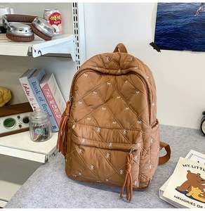 Mochila Escolar de Nailon con Lazo para Estudiantes de Secundaria y Universidad, Moderna, Unisex, de Gran Capacidad, Informal, para Uso Diario - Product Image 3