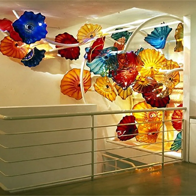 最新の壁アート家の装飾高級ホテル廊下100% 手作りムラーノガラス壁の装飾