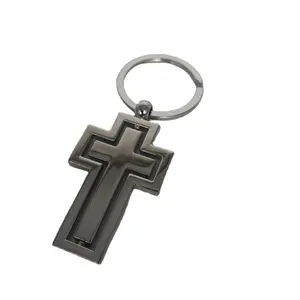 2022 Hot Metal Christian Catholicism Holy Crucifix Gift Keychain Religious Pendant Jesus Cross Key Chain Keyring