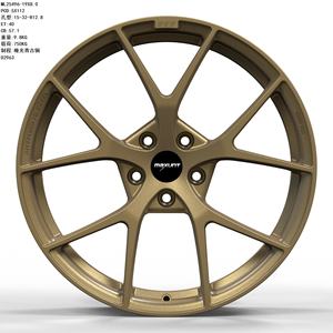 Nouveau montage universel ML-25496-19 * 8.0 roue modifiée <span class=keywords><strong>arraché</strong></span> <span class=keywords><strong>moyeu</strong></span> de filature forgé brillant noir roue de voiture roue voitures de tourisme - Product Image 1