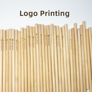 Pajitas de Bambú Ecológicas con Certificado de Grado Alimenticio, Pajitas Reutilizables Biodegradables con Logotipo Personalizado al por Mayor para Té de Burbujas y Café - Product Image 1