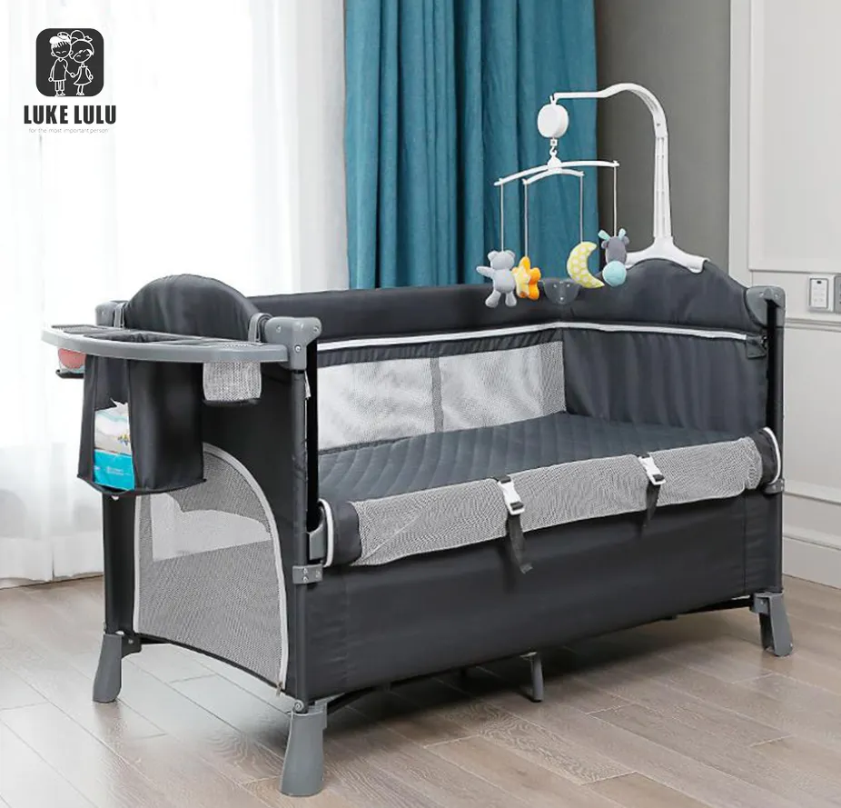 새로운 태어난 접이식 아기 여행 playpen 침대 휴대용 유아 침대, 새로 태어난 아기 침대 침대
