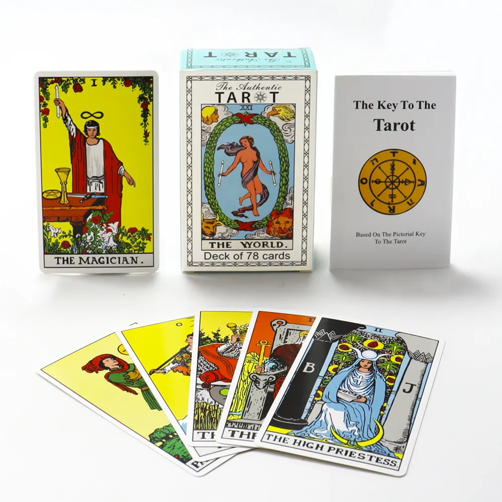 Juego de mesa de papel duradero de lujo reciclable ecológico personalizado, naipes de tarot